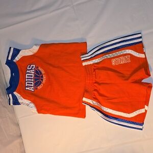 Adidas Boys Basketball Jersey Like Tank Top & Shorts 12M
